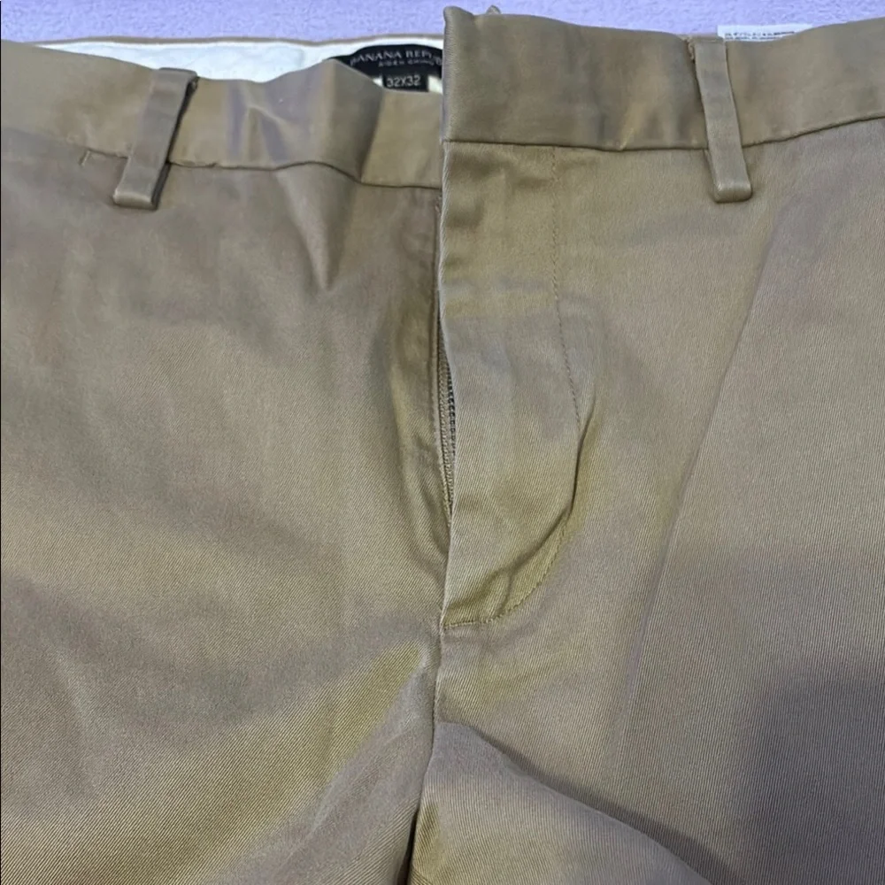 Banana Republic Aiden Chino Pants Mens 32x32 Khaki Tan Slim Fit Stretch